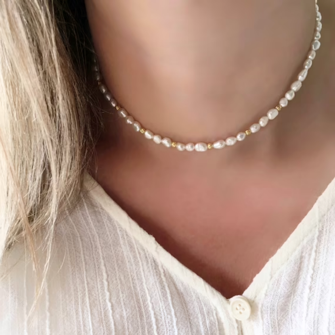 Collar perlas de río
