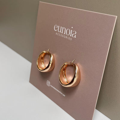 Argollas Canoa (enchapado de oro)