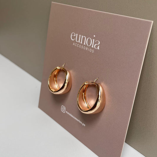 Argollas Canoa (enchapado de oro)