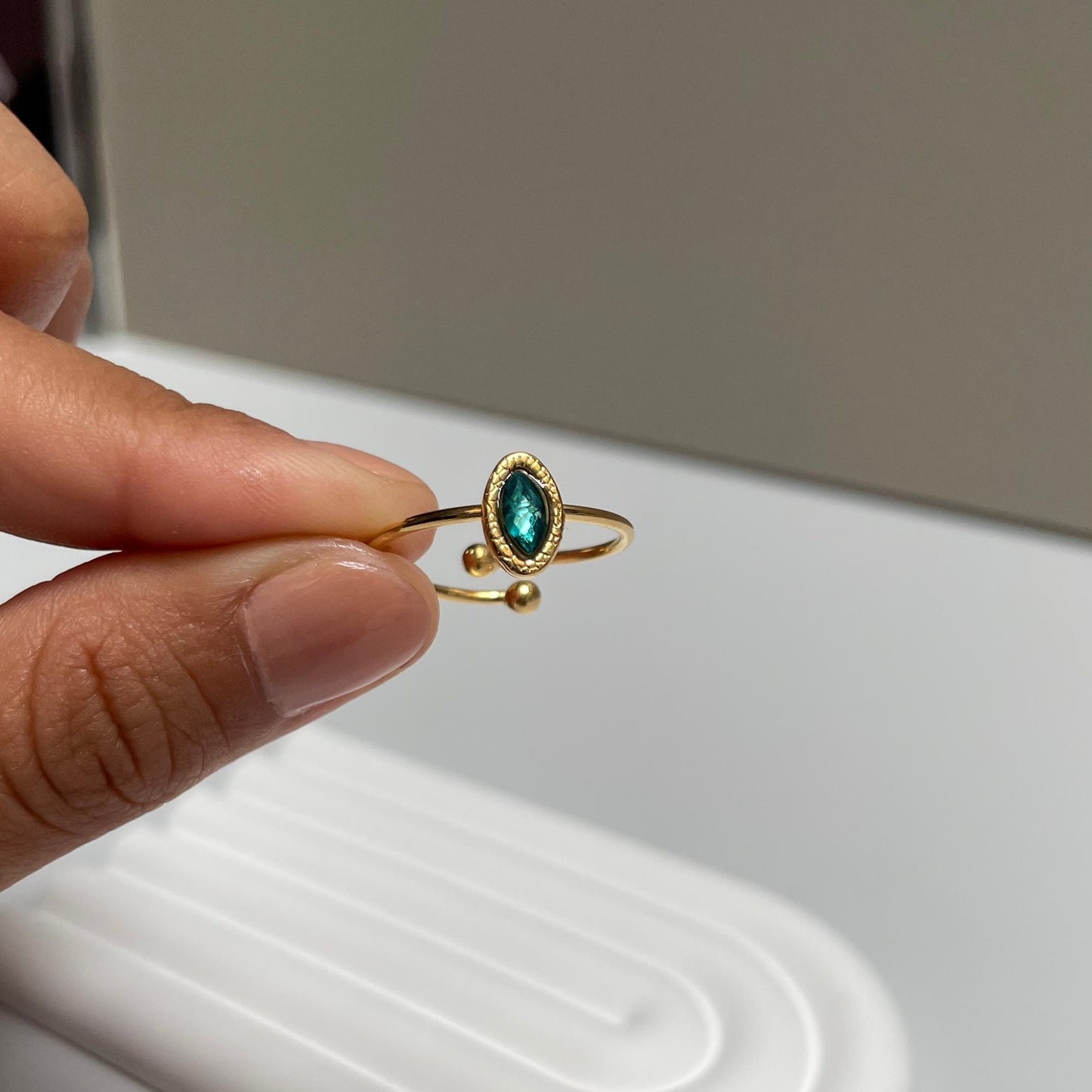 Anillo Indian (enchape de oro)