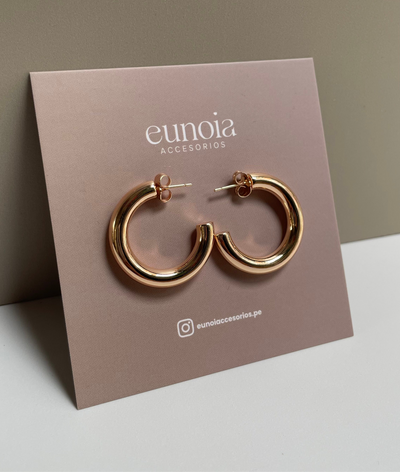 Argollas Lina (enchapado de oro)