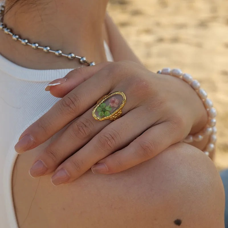 Anillo Primavera (con enchape 18k)