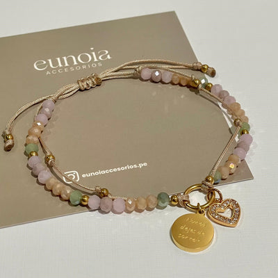 Pulsera Sonreir (con placa y frase)