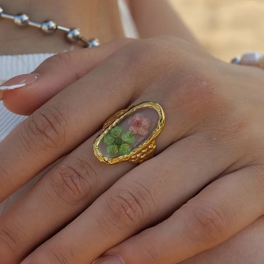 Anillo Primavera (con enchape 18k)
