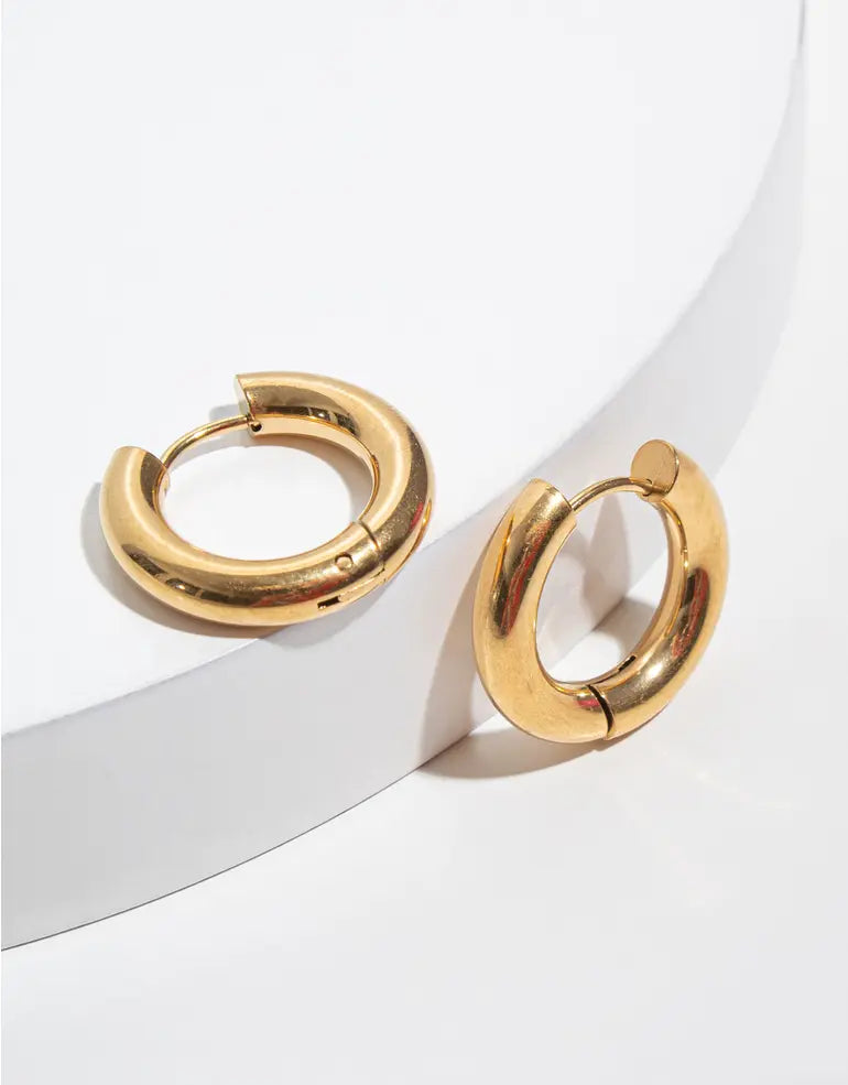Argollas clip (enchapado de oro)