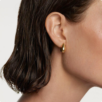 Aretes Bottega (enchapado de oro)