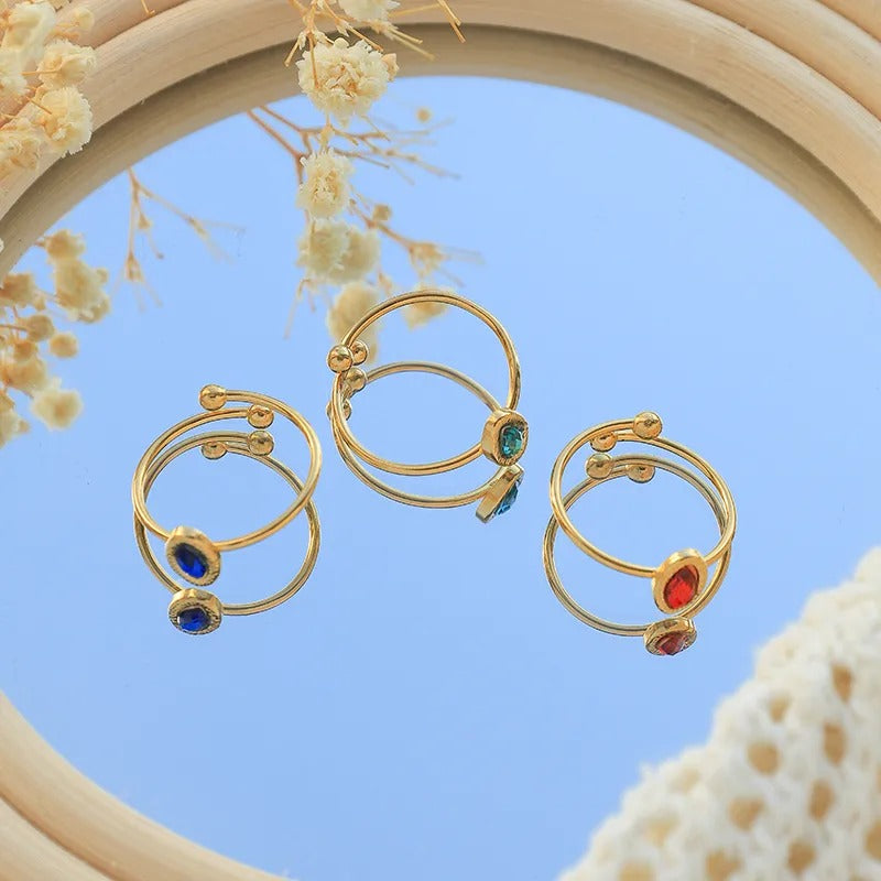 Anillo Indian (enchape de oro)