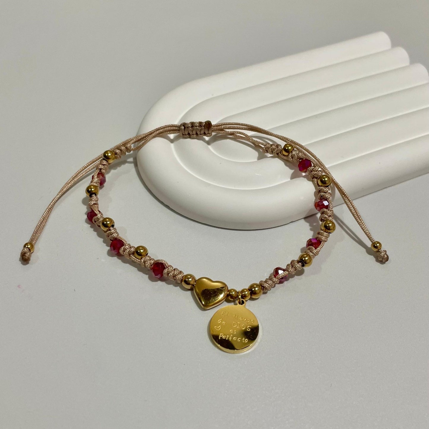 Pulsera Confía (con placa y frase)