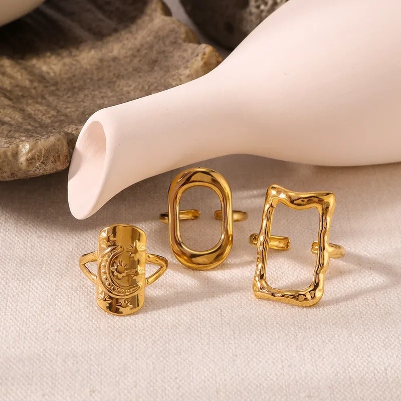 Anillo Selene (con enchape 18k)