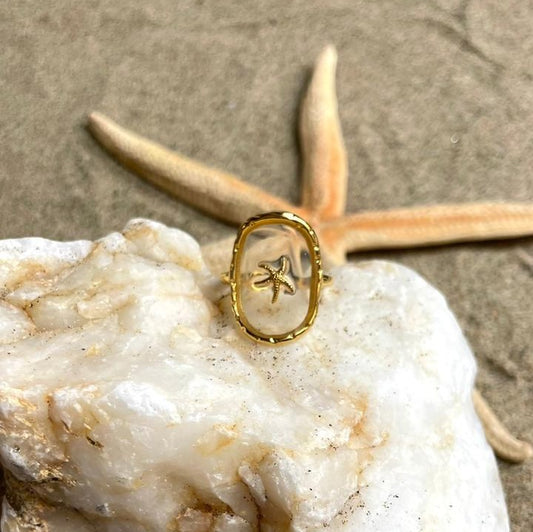 Anillo Marina (con enchape 18k)