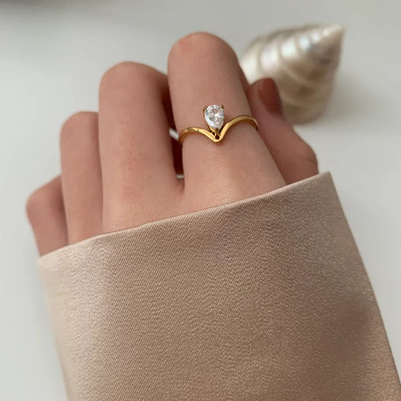 Anillo Tuli (enchape 18k)