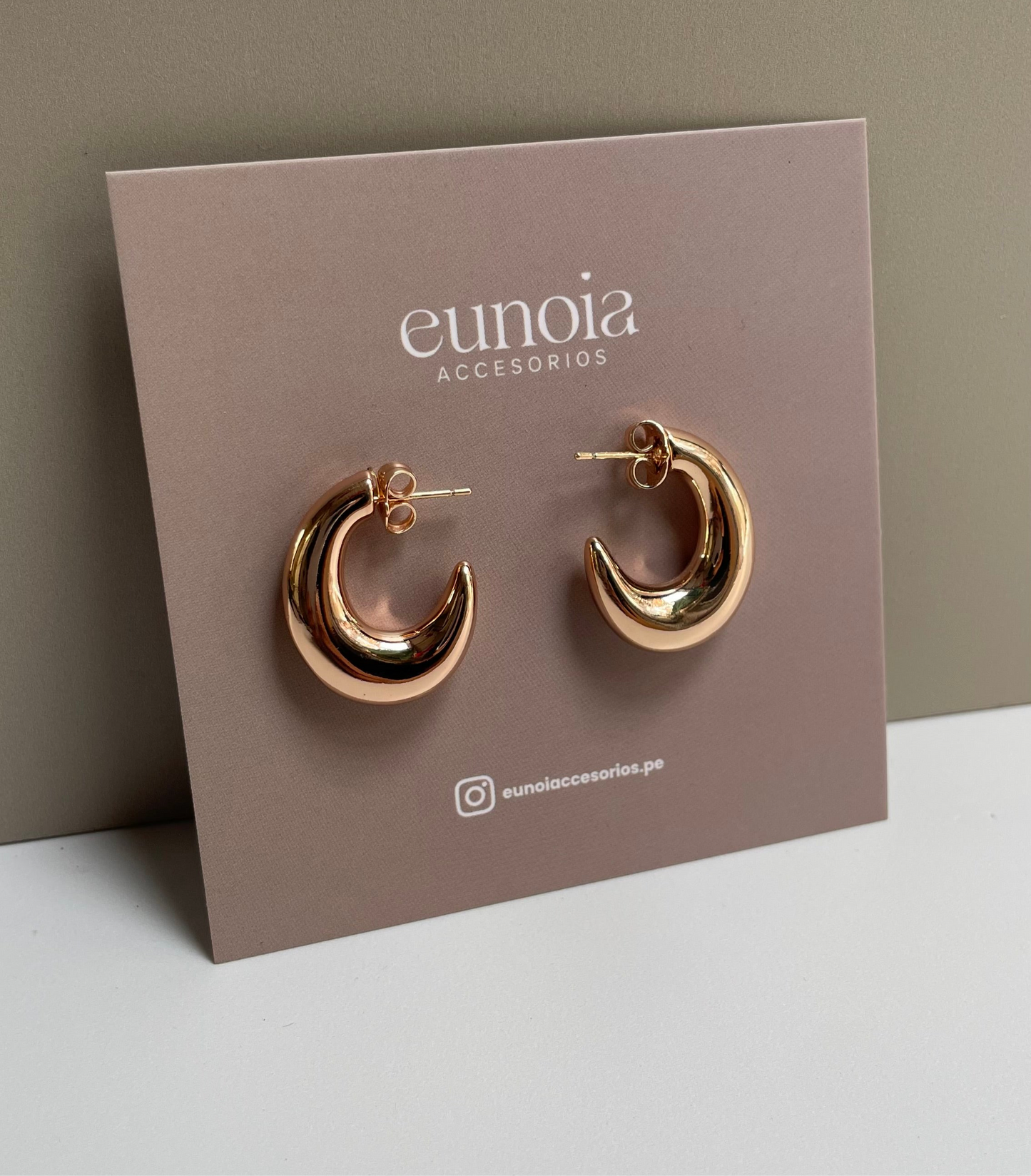 Argollas Luna (enchapado de oro)