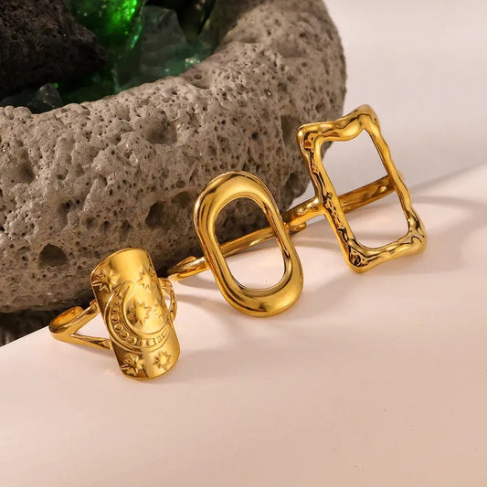 Anillo Art Deco (enchape 18k)