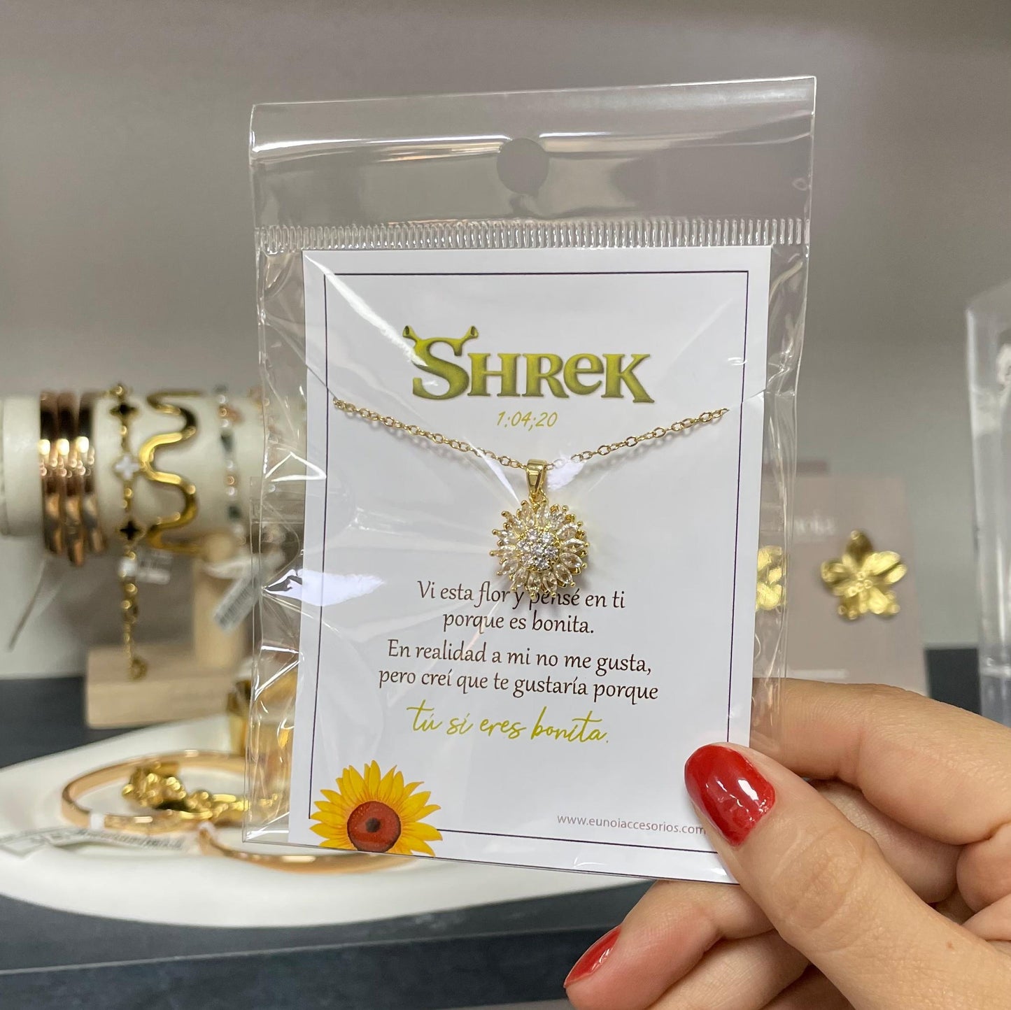 Collar Shrek con tarjeta dedicatoria