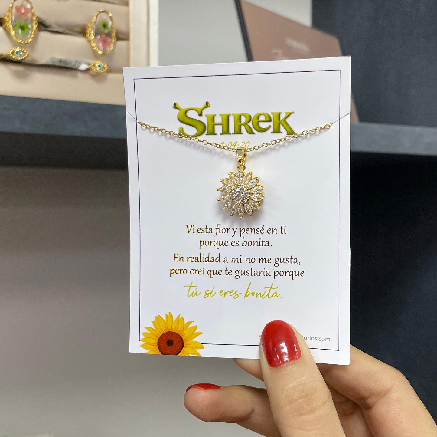 Collar Shrek con tarjeta dedicatoria