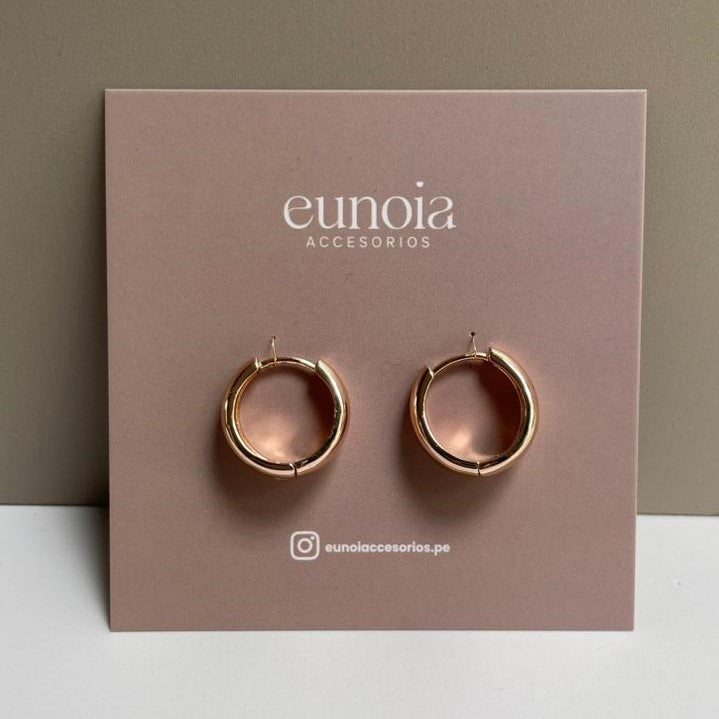 Argollas Canoa (enchapado de oro)