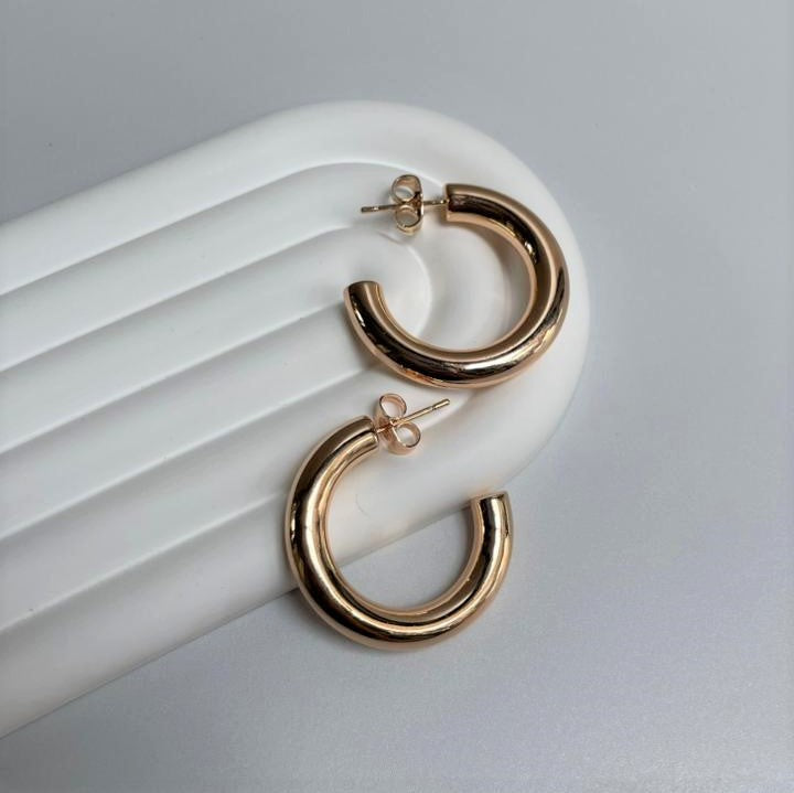 Argollas Lina (enchapado de oro)