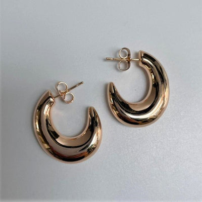 Argollas Luna (enchapado de oro)