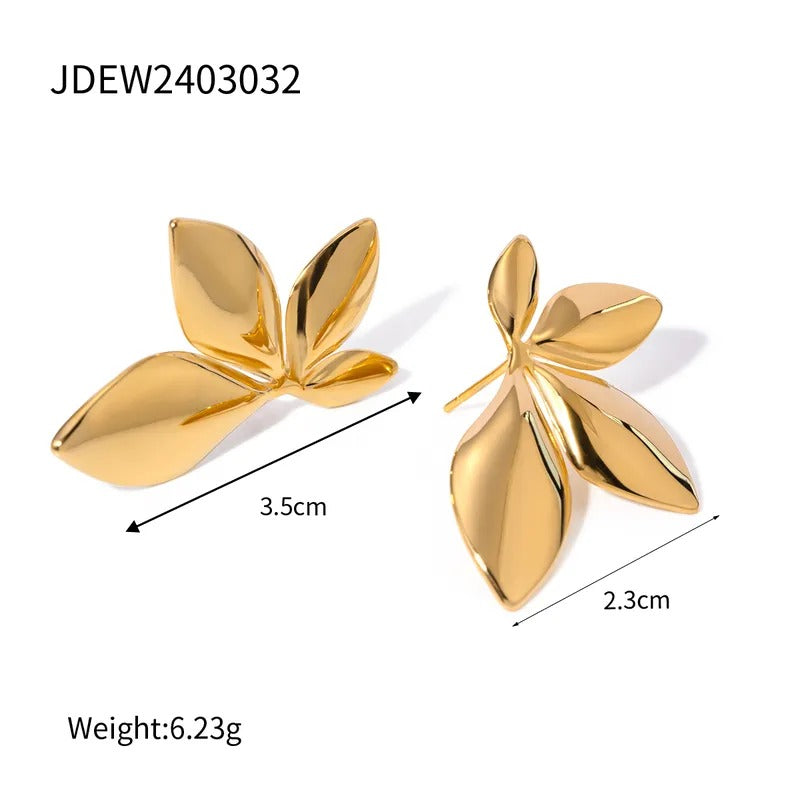 Aretes Lirio (enchape 18k)