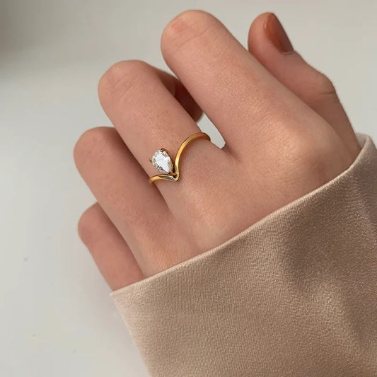 Anillo Tuli (enchape 18k)