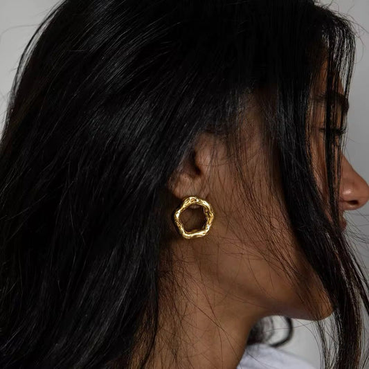 Aretes Aurora (enchapado de oro)