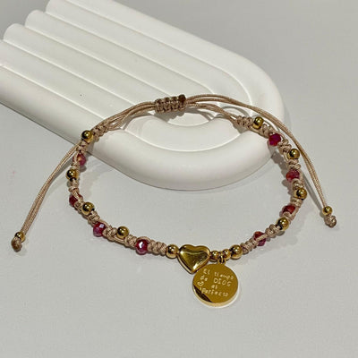 Pulsera Confía (con placa y frase)