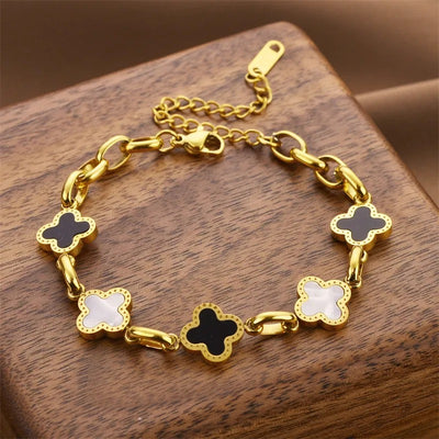 Pulsera Alhambra Dupe  (enchape de oro)