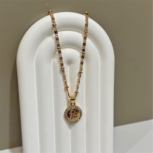 Collar Fe (enchapado de oro)