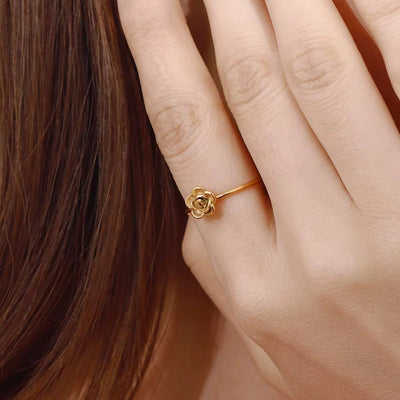 Anillo Roséa (enchapado de oro)