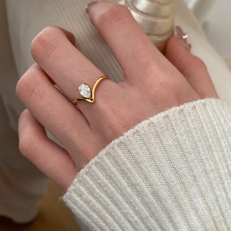 Anillo Tuli (enchape 18k)