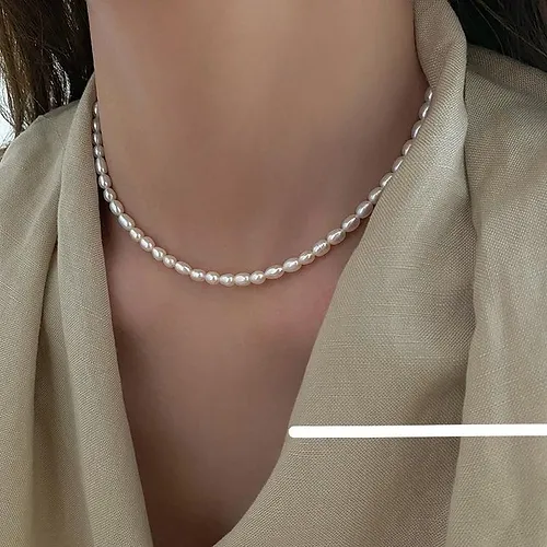 Collar perlas de río